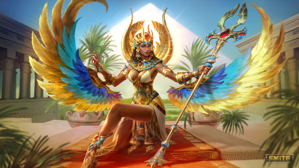 Обои для рабочего стола Египетская богиня-мать Isis / Исида из игры Smite, by jaggudada