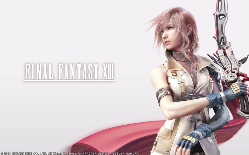 Обои для рабочего стола Lightning / Молния из игры Final Fantasy XIII / Последняя фантазия XIII