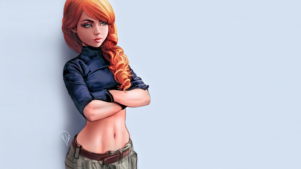 Обои для рабочего стола Kim Possible / Ким Пять-с-плюсом из одноименного мультсериала, by ivantalavera