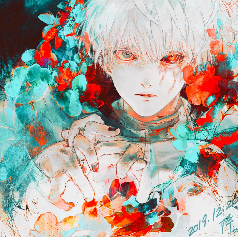 Обои на рабочий стол Ken Kaneki / Кен Канеки из аниме Tokyo Ghoul /  Токийский Гуль, обои для рабочего стола, скачать обои, обои бесплатно