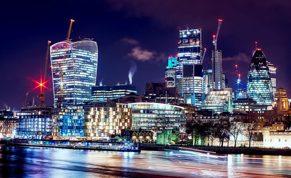 Обои для рабочего стола Лондон, Англия / London, England, Britain / Великобритания ночью, by 12019