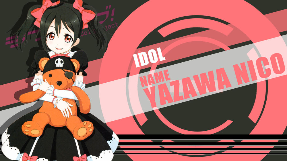 Обои для рабочего стола Niko Yazawa / Нико Язава из аниме Love Live! School Idol Project / Живая любовь! Проект «Школьный идол», by FiRaFi