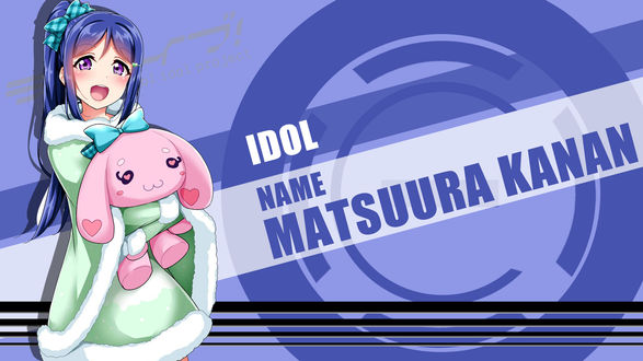 Обои на рабочий стол Kanan Matsuura / Канан Мацуура из аниме Love Live! Sunshine!/Живая любовь! Сияние, by FiRaFi