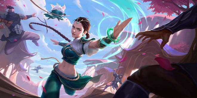 Обои на рабочий стол Ionia / Иония из игры League of Legends / Лига Легенд, by Jack Hsu