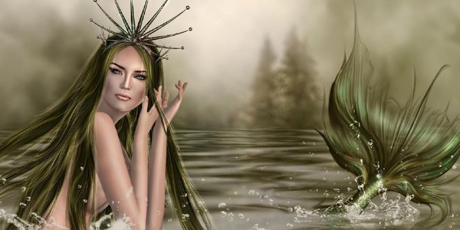 Обои на рабочий стол Siren / Сирена в воде, by MAGISSADENVER