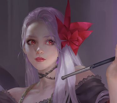 Обои на рабочий стол WHITE NIGHT MASTER / Повелительница белой ночи с курительной трубкой, by Tea Me