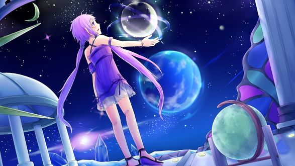 Обои на рабочий стол Vocaloid Yuzuki Yukari / Вокалоид Юзуки Юкари, by LenMJPU