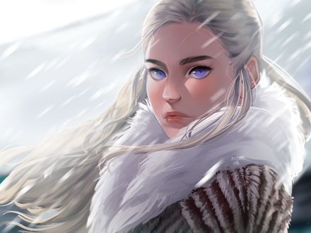 Обои на рабочий стол Daenerys Targaryen / Дейнерис Таргариен из сериала Игра престолов / Game of Thrones