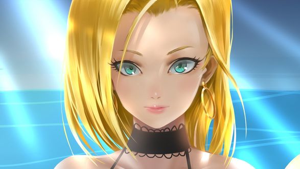 Обои на рабочий стол Android 18 / Андроид 18 из игры Dragon Ball FighterZ / Жемчуг дракона FighterZ, by Hq