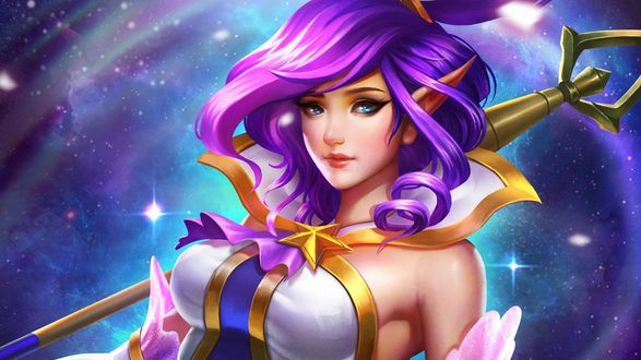 Обои на рабочий стол Janna / Жанна из игры League of Legends / Лига Легенд, by Tin Bui