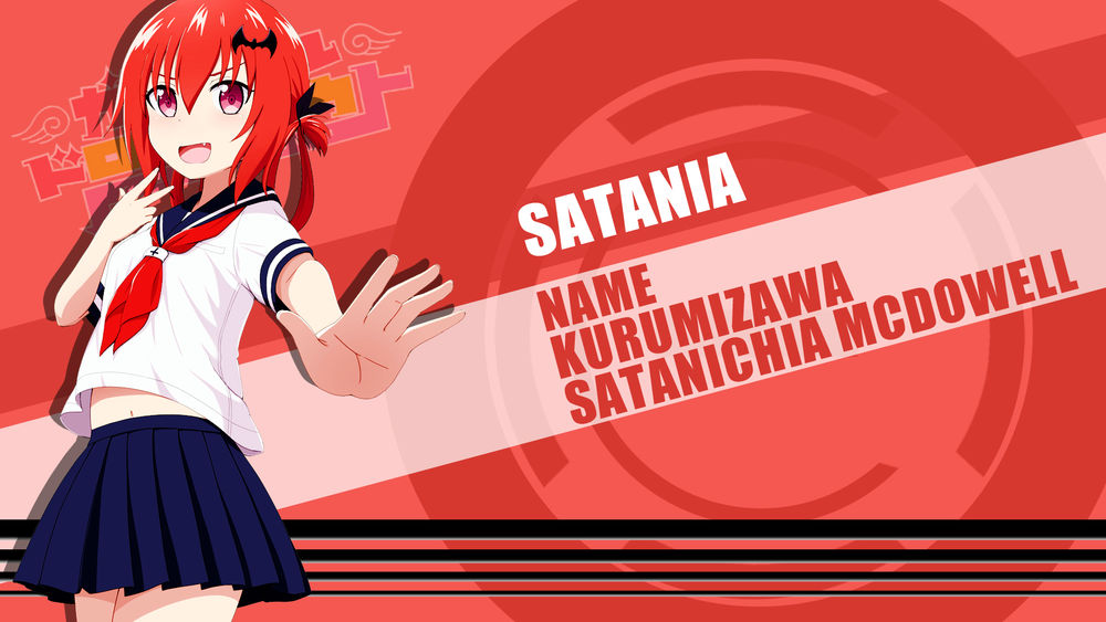 Обои для рабочего стола Satanichia McDowell Kurumizawa / Сатаникия МакДауэлл Курумидзава из аниме Gabriel DropOut / Отступница Габриэль, by FiRaFi