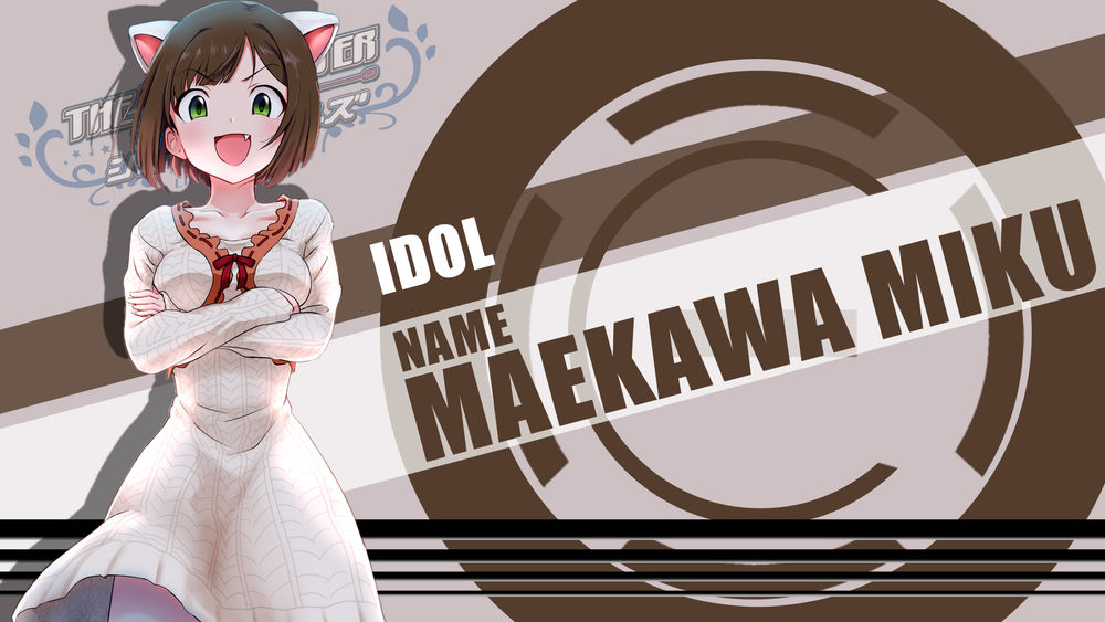 Обои для рабочего стола Miku Maekawa / Мику Маэкава из аниме he iDOLM@STER Cinderella Girls 2nd Season / Идолмастер: Девушки-золушки 2, by FiRaFi