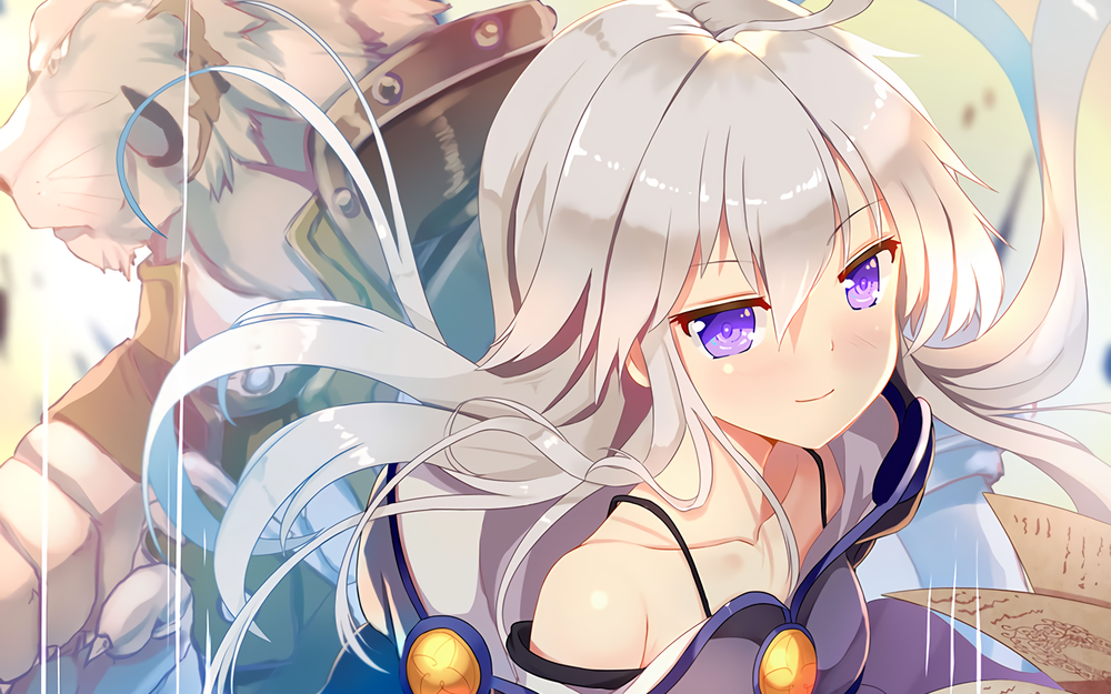 Обои для рабочего стола Youhei / Наемник и Zero / Зеро из аниме Zero kara Hajimeru Mahou no Sho / Книга магии для начинающих с нуля, by sketchkeepr6