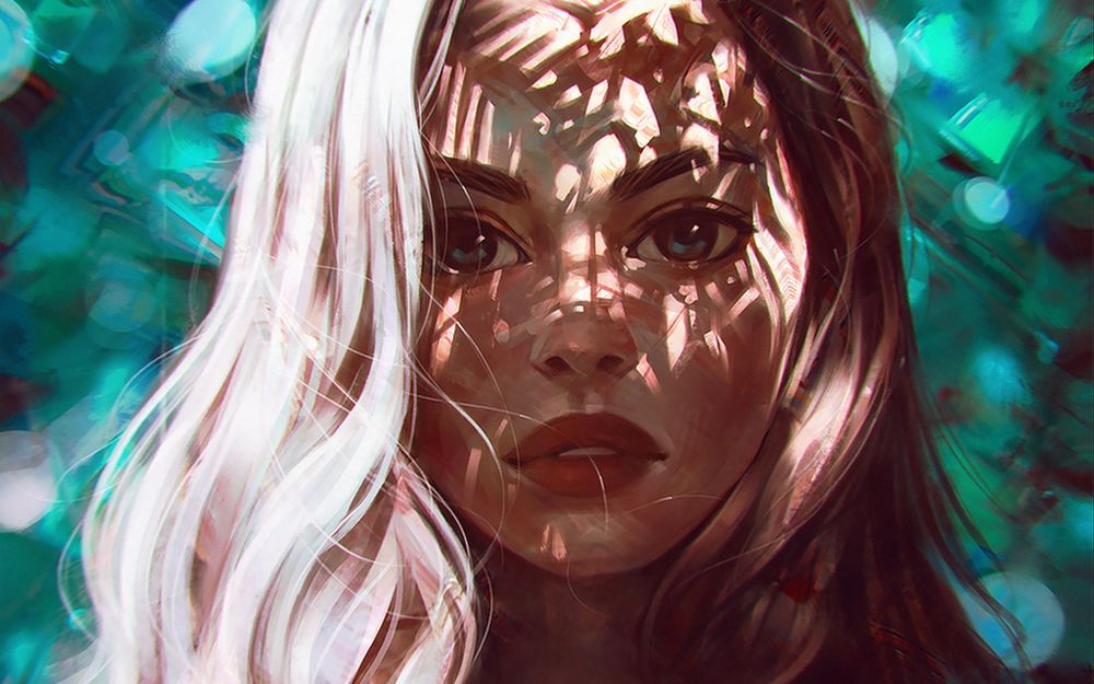 Обои для рабочего стола Красивая девушка-блондинка, by AngelGanev