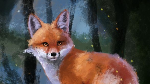 Обои на рабочий стол Рыжая лиса, by Ripsu Su