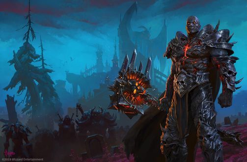 Обои на рабочий стол Высший Лорд Bolvar Fordragon / Болвар Фордрагон из игры World of Warcraft, by Bayard Wu
