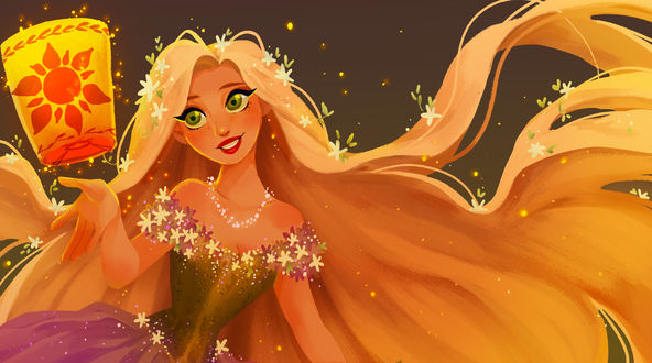 Обои на рабочий стол Rapunzel / Рапунцель из мультфильма Tangled / Рапунцель: запутанная история, by snownymphs