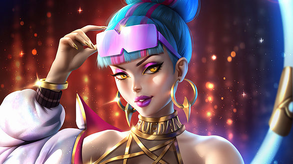 Обои на рабочий стол Qiyana / Киана из игры League of Legends / Лига Легенд, by AyyaSAP