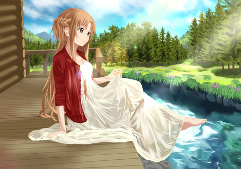 Обои на рабочий стол Asuna / Асуна из аниме Sword Art Online / Мастера Меча Онлайн