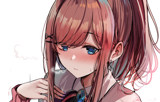 Обои на рабочий стол Персонаж Suzuhara Lulu на белом фоне