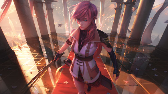 Обои на рабочий стол Lightning / Молния из игры Final Fantasy XIII / Последняя фантазия XIII, by Paul Nong