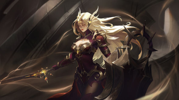 Обои на рабочий стол Leona / Леона из игры League of Legends / Лига Легенд, by JSYYY