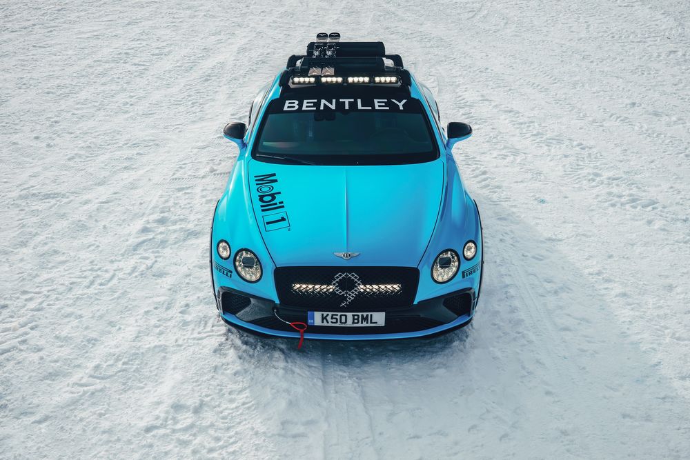 Обои для рабочего стола Bentley показал Continental GT для гонки Ice Race, 2020 года