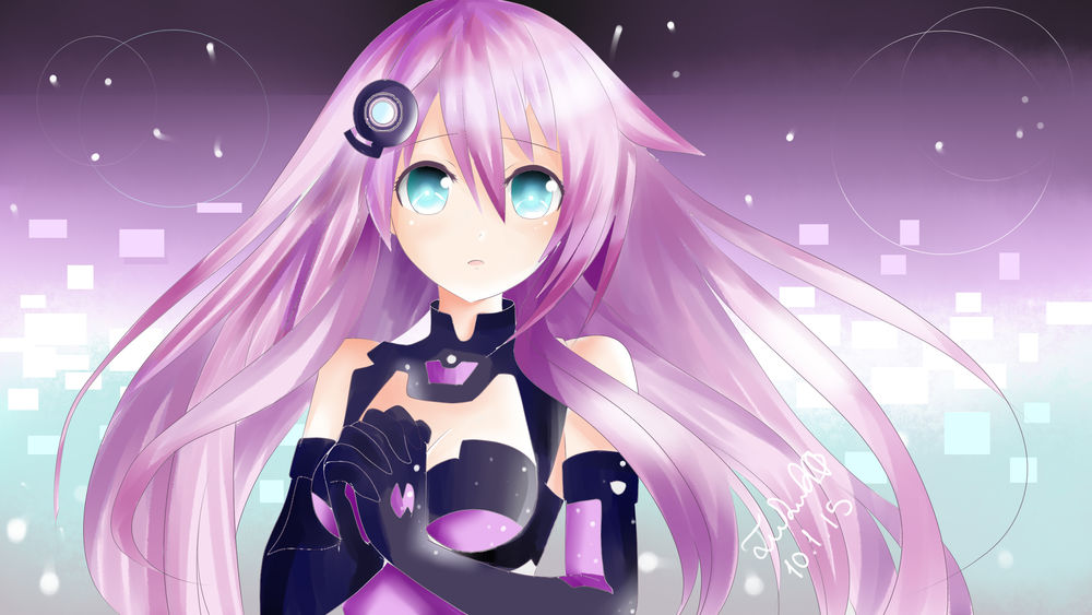 Обои для рабочего стола Neptune / Нептун из аниме Choujigen Game Neptune The Animation / Альтернативная игра богов, by Blackstar2705