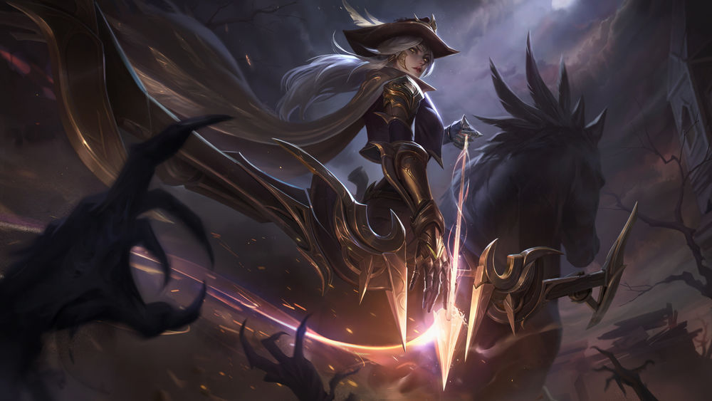 Обои для рабочего стола Ashe / Эш из игры League of Legends / Лига Легенд, by clarewyc