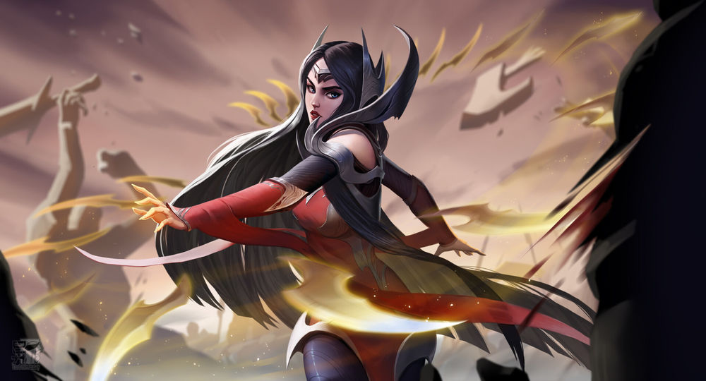 Обои для рабочего стола Irelia / Ирелия из игры Лига Легенд / League of Legends, by Proxy UA