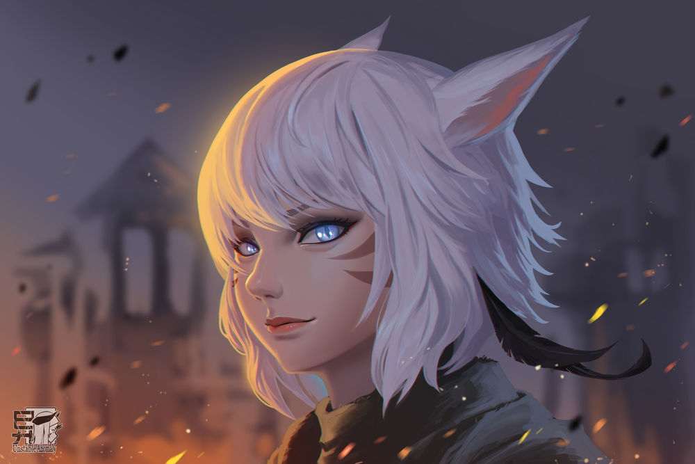 Обои для рабочего стола Yshtola Rhul / Искатель Солнца из игры Final Fantasy XIV / Последняя фантазия 14, by Proxy UA