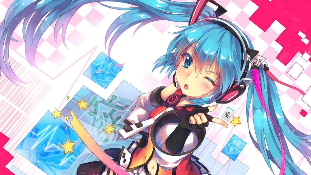 Обои для рабочего стола Vocaloid Hatsune Miku / Вокалоид Хатсунэ Мику, by arthmv