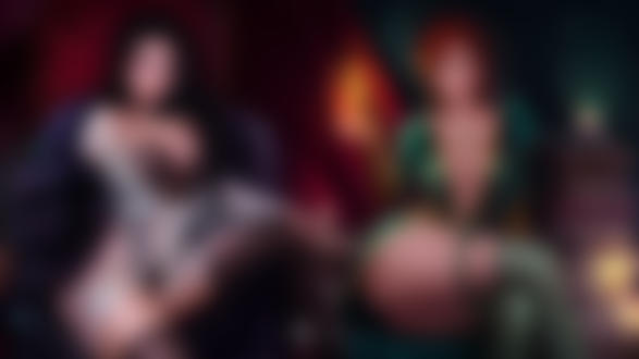 Обои для рабочего стола Yennefer of Vengerberg / Йенифер из Венгерберга и Triss Merigold / Трисс Меригольд из игры The Witcher 3: Wild Hunt / Ведьмак 3: Дикая Охота, by Prywinko