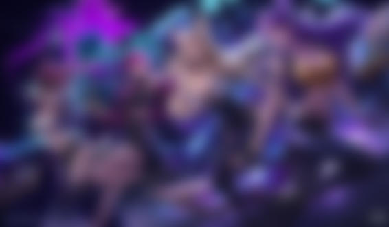 Обои на рабочий стол Evelynn / Эвелинн, KaiSa / КайСа, Ahri / Ари и Akali / Акали из игры League of Legends / Лига Легенд в танце, by Citemer Liu