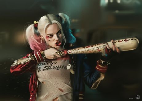 Обои на рабочий стол Harley Quinn / Харли Квинн, by vurdeM