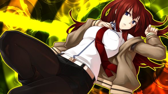 Обои на рабочий стол Kurisu Makise / Курису Макисэ из аниме Steins;Gate / Врата Штейна, by Mystiphy