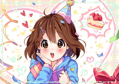 Обои на рабочий стол Yui Hirasawa / Юи Хирасава из аниме K-On!/Кэйон, by Hyanna-Natsu