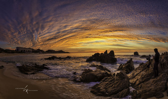 Обои на рабочий стол Восход солнца в Cabo, Mexico / Кабо, Мексика, by Cristobal Garciaferro