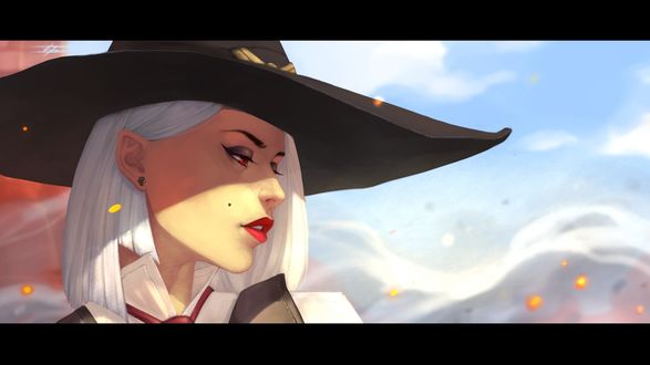 Обои на рабочий стол Ashe / Эш из игры Overwatch / Дозор, by Ana Rone