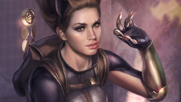 Обои на рабочий стол Catwoman / Женщина-кошка из DC Comics, by Josh Burns