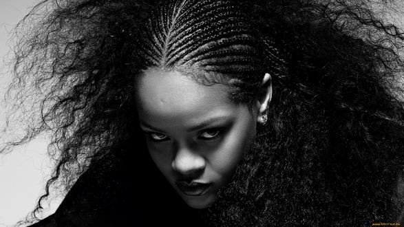 Обои на рабочий стол Портрет певицы Rihanna / Рианны