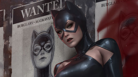Обои на рабочий стол Catwoman / Женщина-кошка из DC Comics, by JeeHyung lee