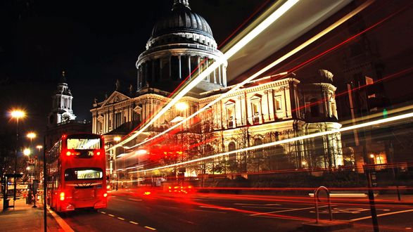 Обои на рабочий стол Огни ночного Лондона / london