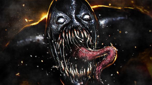 Обои на рабочий стол Venom / Веном, злодей из фильма Spider Man / Человек-паук, by ProfessorAdagio