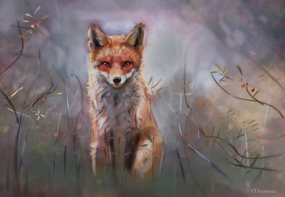 Обои для рабочего стола Лиса на природа, by Meorow