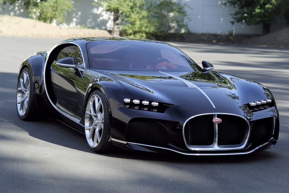 Обои для рабочего стола Ранний концепт проект Bugatti Atlantic с карбоновым монококом, 2015 года