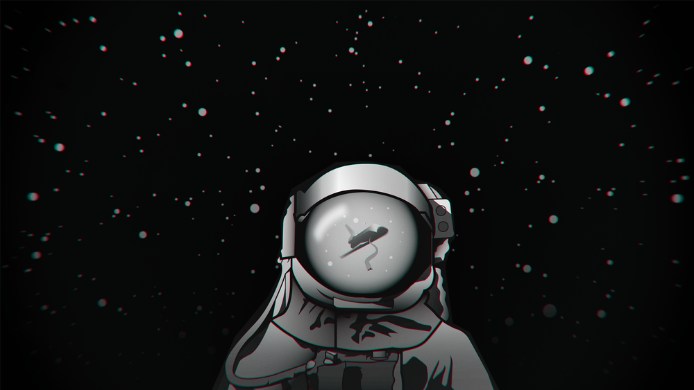 Обои для рабочего стола Космонавт на фоне звезд, by Array1337