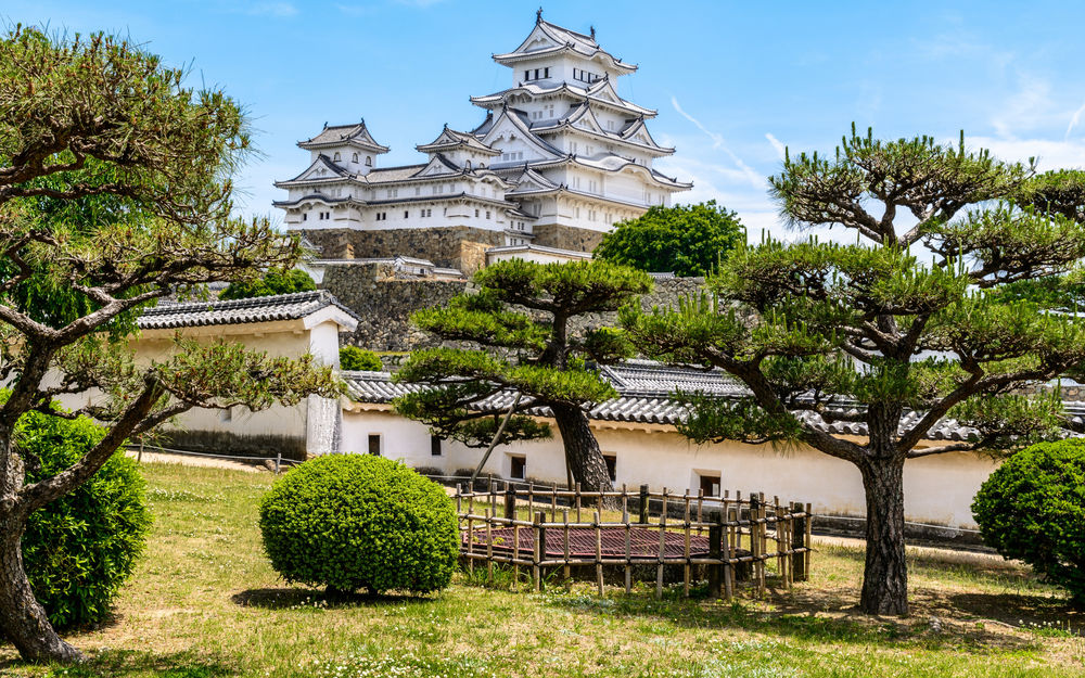 Обои для рабочего стола Himeji castle / замок Химэдзи / замок Белой Цапли, Hyogo Prefecture, Japan / Япония
