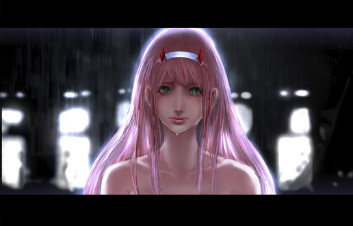 Обои на рабочий стол Zero Two / Зеро Ту из аниме Darling in the FranXX / Милый во Франксе, by ReaganRen