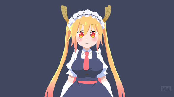 Обои на рабочий стол Tooru / Тору из аниме Kobayashi-san Chi no Maid Dragon / Дракон-горничная госпожи Кобаяши, by MLail